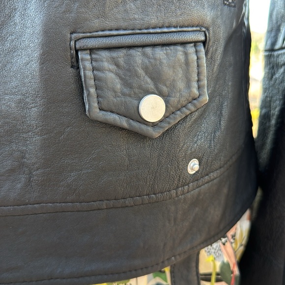 Seven for all mankind genuine leather black moto jacket soft M - Picture 11 of 11